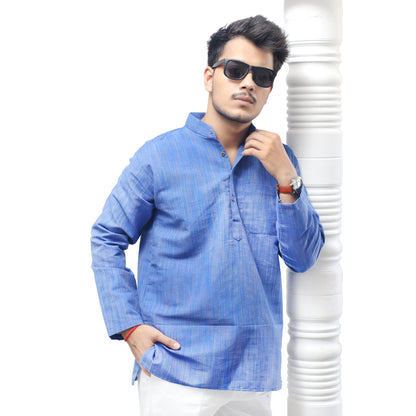 Combo Set Thread Lines Full Sleeves Kurta Pant-Blue