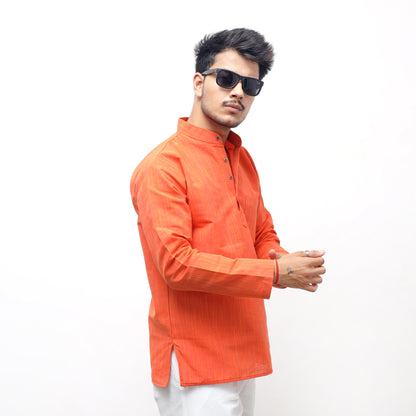 Combo Set Thread Lines Full Sleeves Kurta Pant-Orange