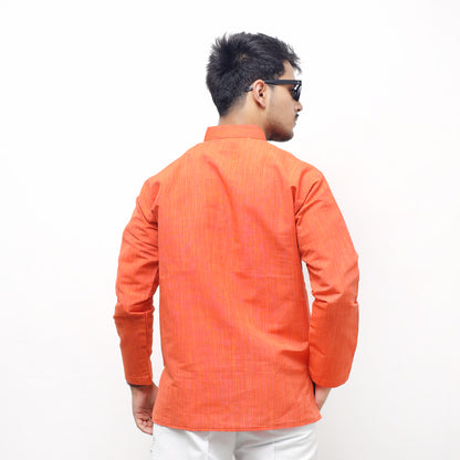 Combo Set Thread Lines Full Sleeves Kurta Pant-Orange