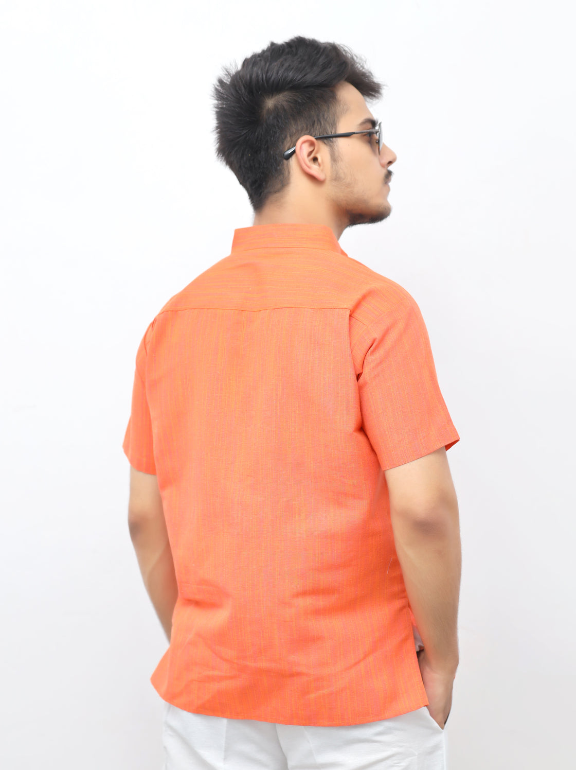 Men's Thread Lines Short Half Sleeves Kurta